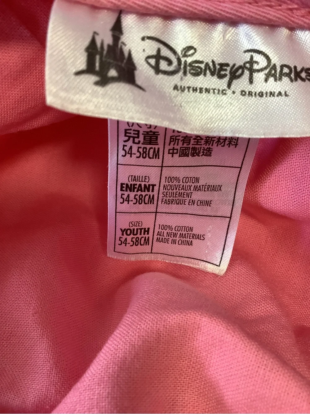 Disney Parks Minnie Mouse Pink White Polka Dot Youth Hat Adjustable